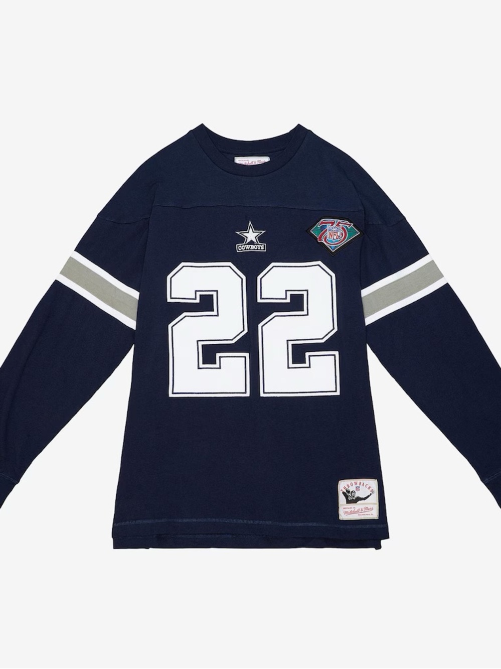 Emmitt Smith Cowboys 22 Mitchell & Ness long sleeve shirt L